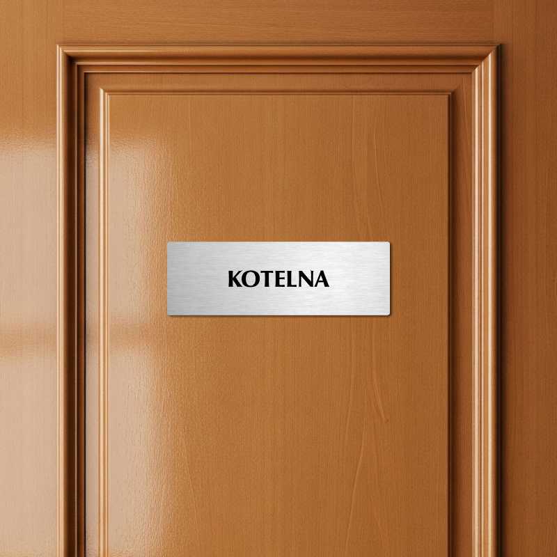 Kotelna, 240x79mm, stříbrná popiska 
